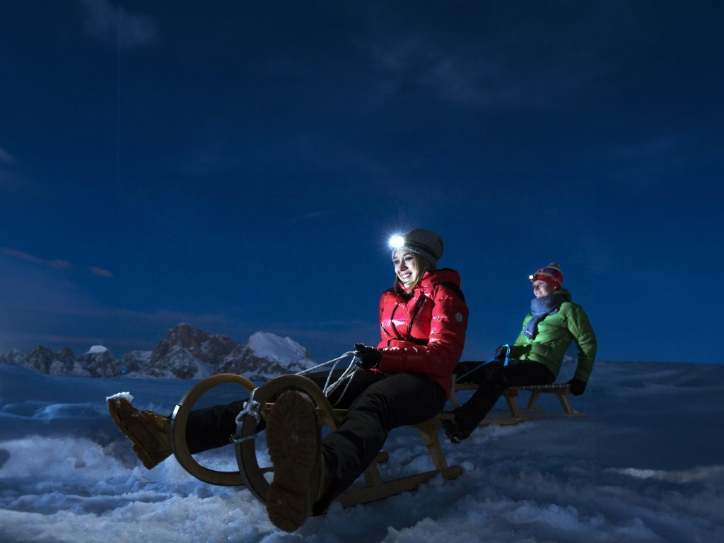 Galaktische Momente bei Vollmond, Bild 7, Schlittenfahrt auf der Seiseralm, eine Exclusives Angebot von SCHGAGULER HOTEL